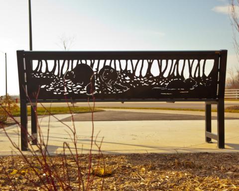 Palladium Park public art bench