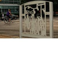 Public art bike rack series, Row of Bikes